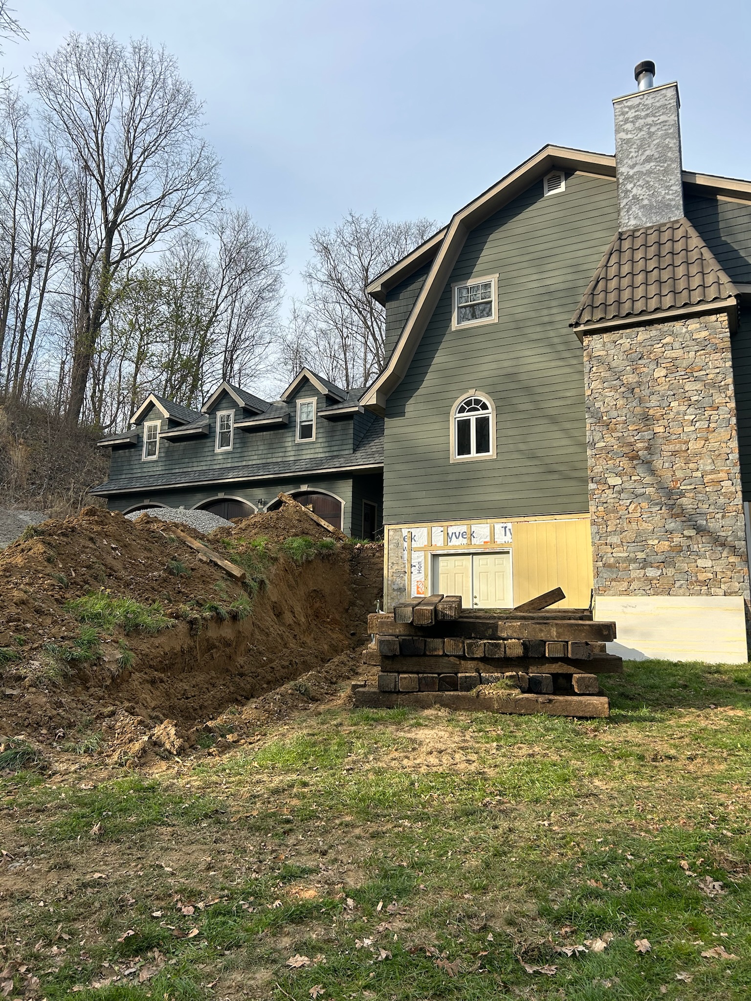 Site work at large WNC home