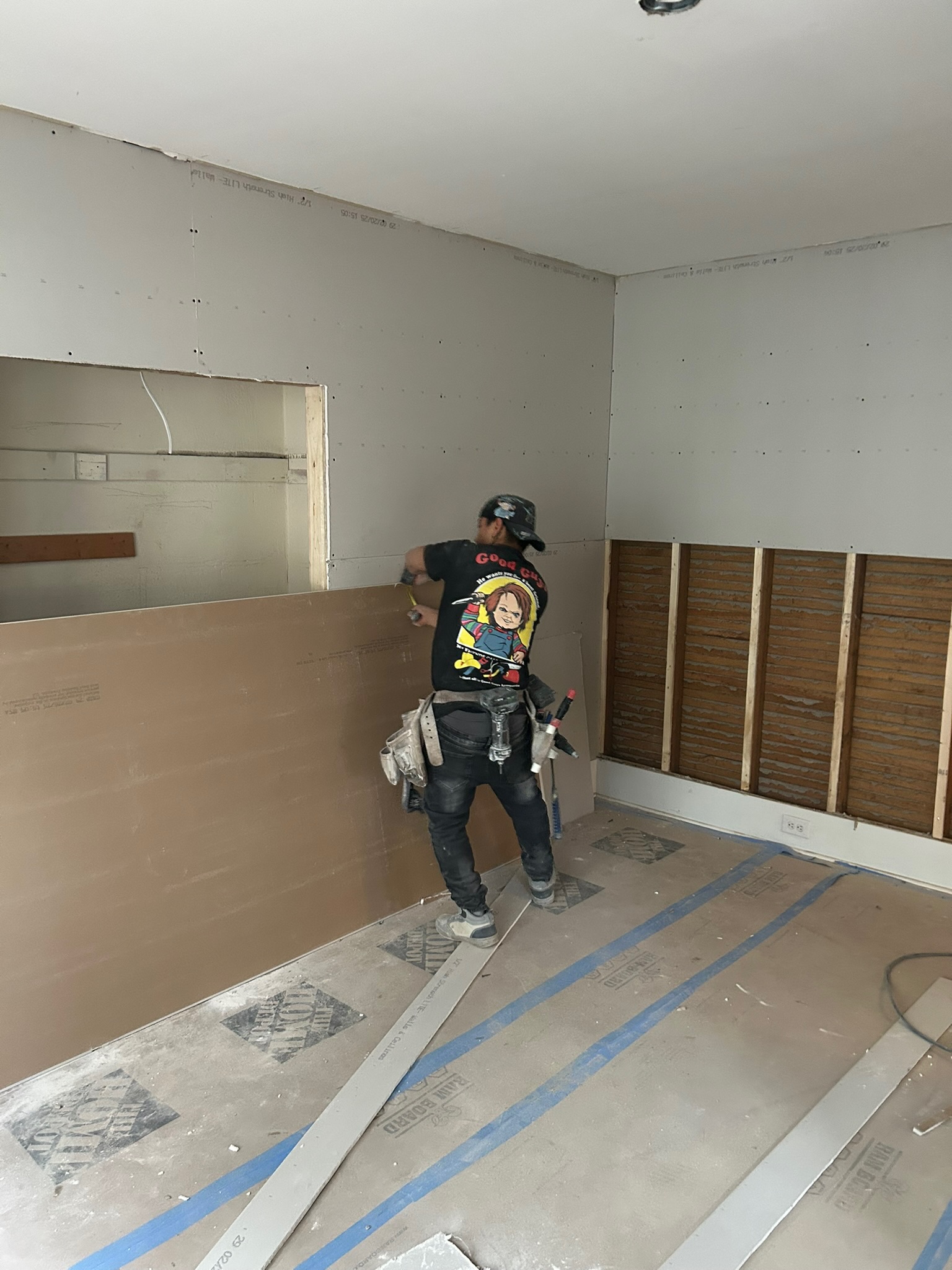 Interior drywall installation